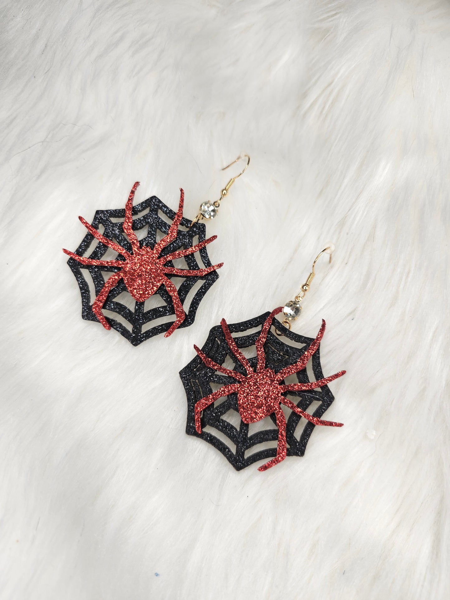 Spider web earrings