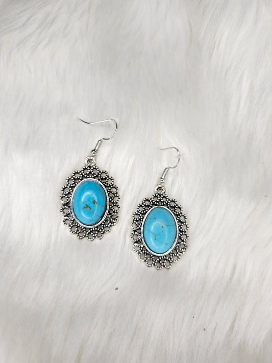 Turquoise stone earrings