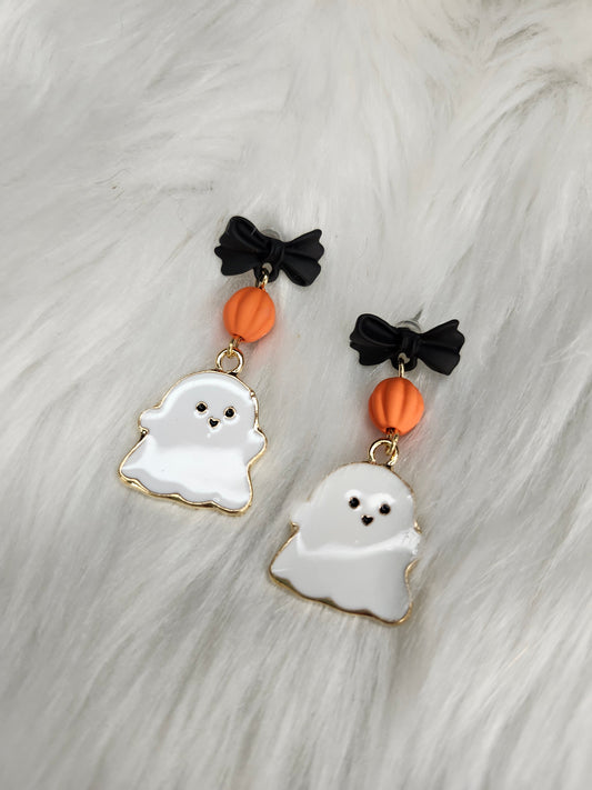 Ghost bow earrings