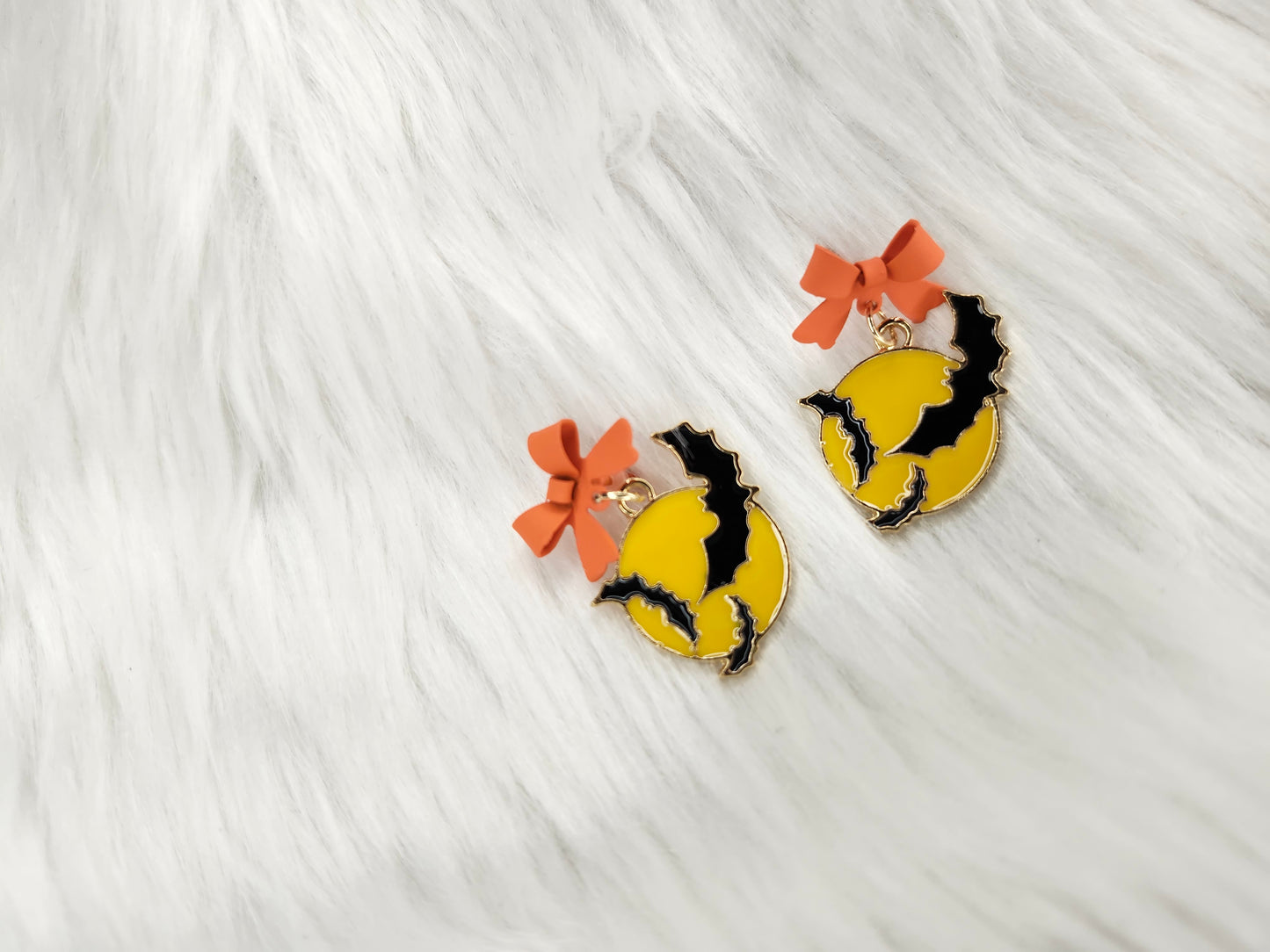 Halloween moon earrings