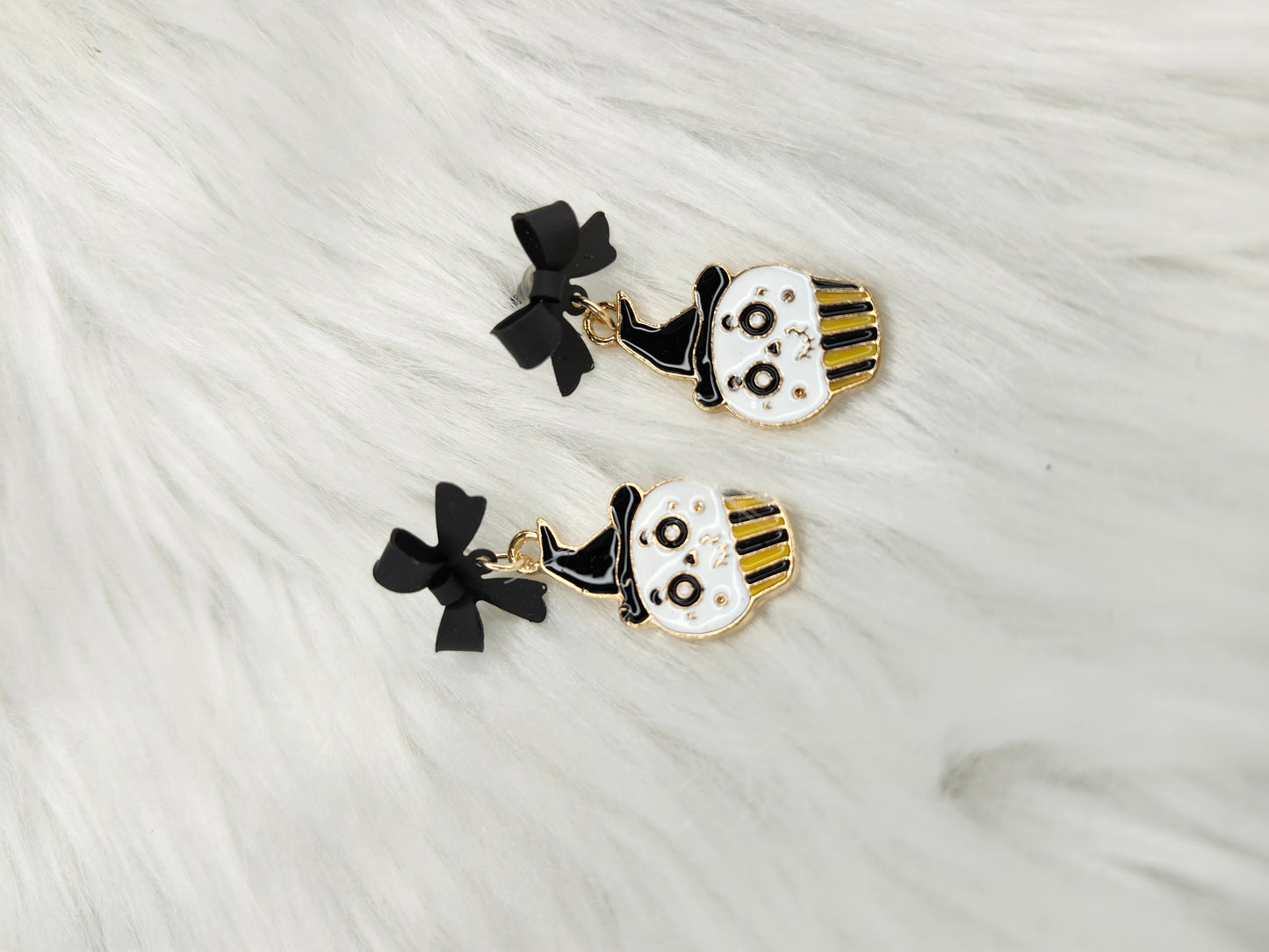 Halloween cupcake earrings