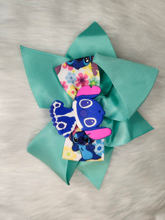 Stitch teal bow