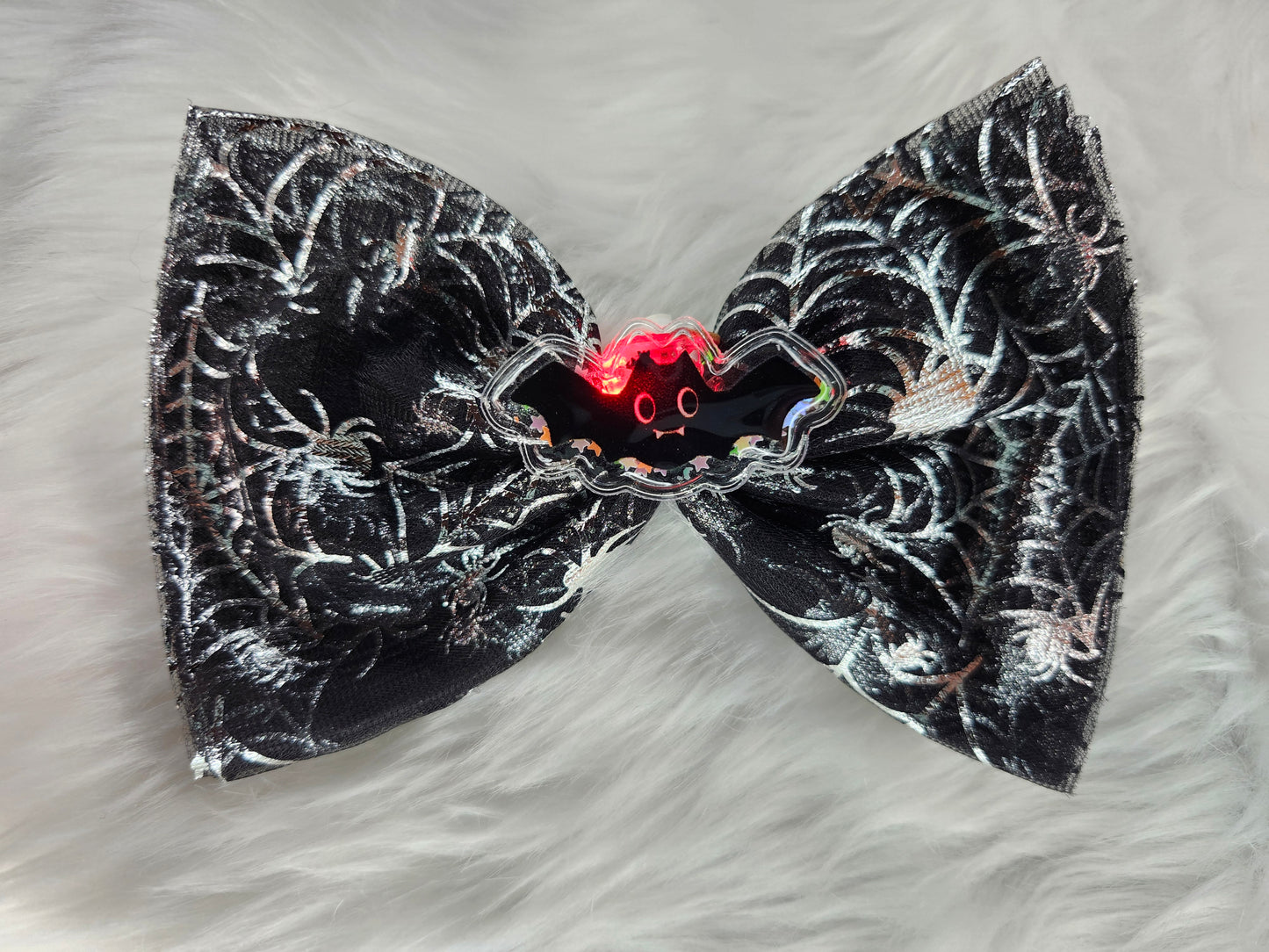 Bat light halloween bow