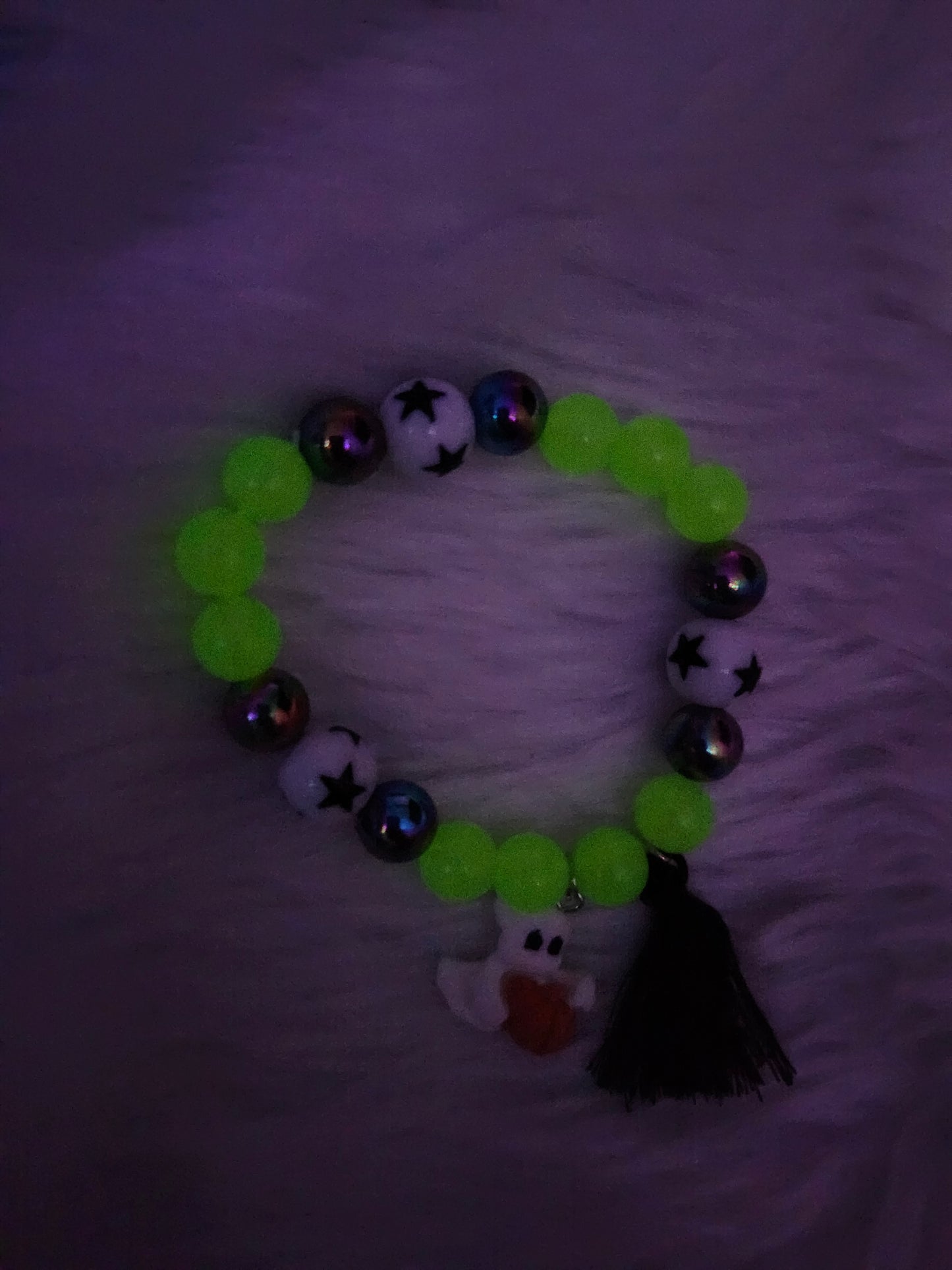 Ghost glow in dark bracelet