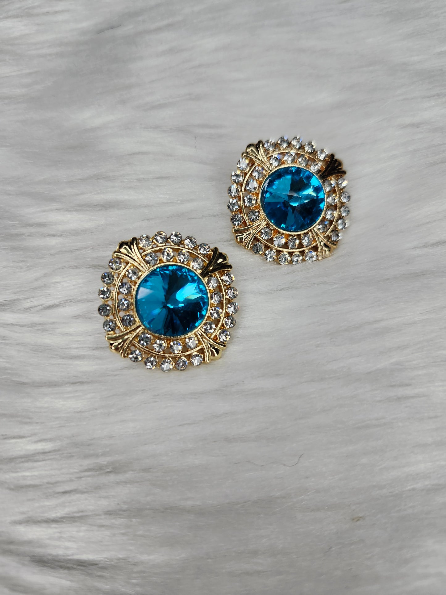 Turquoise diamond earrings