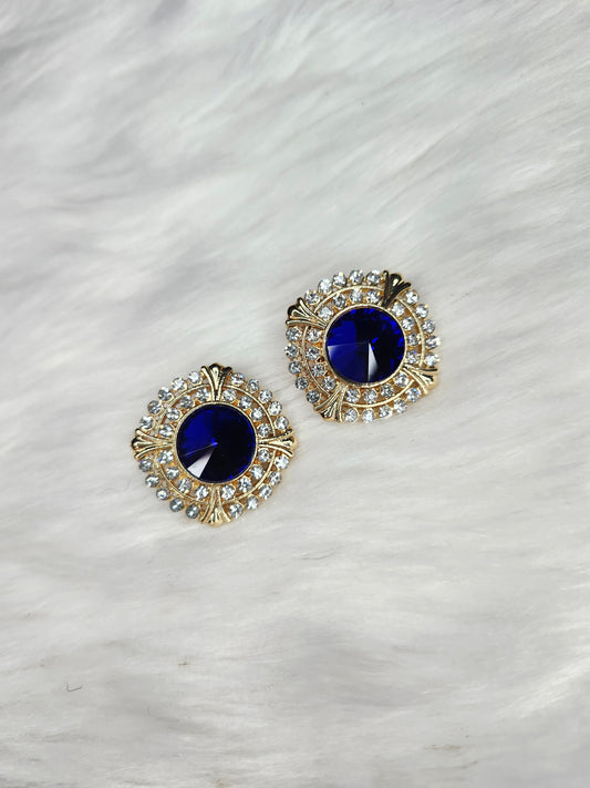 Royle blue diamond earrings