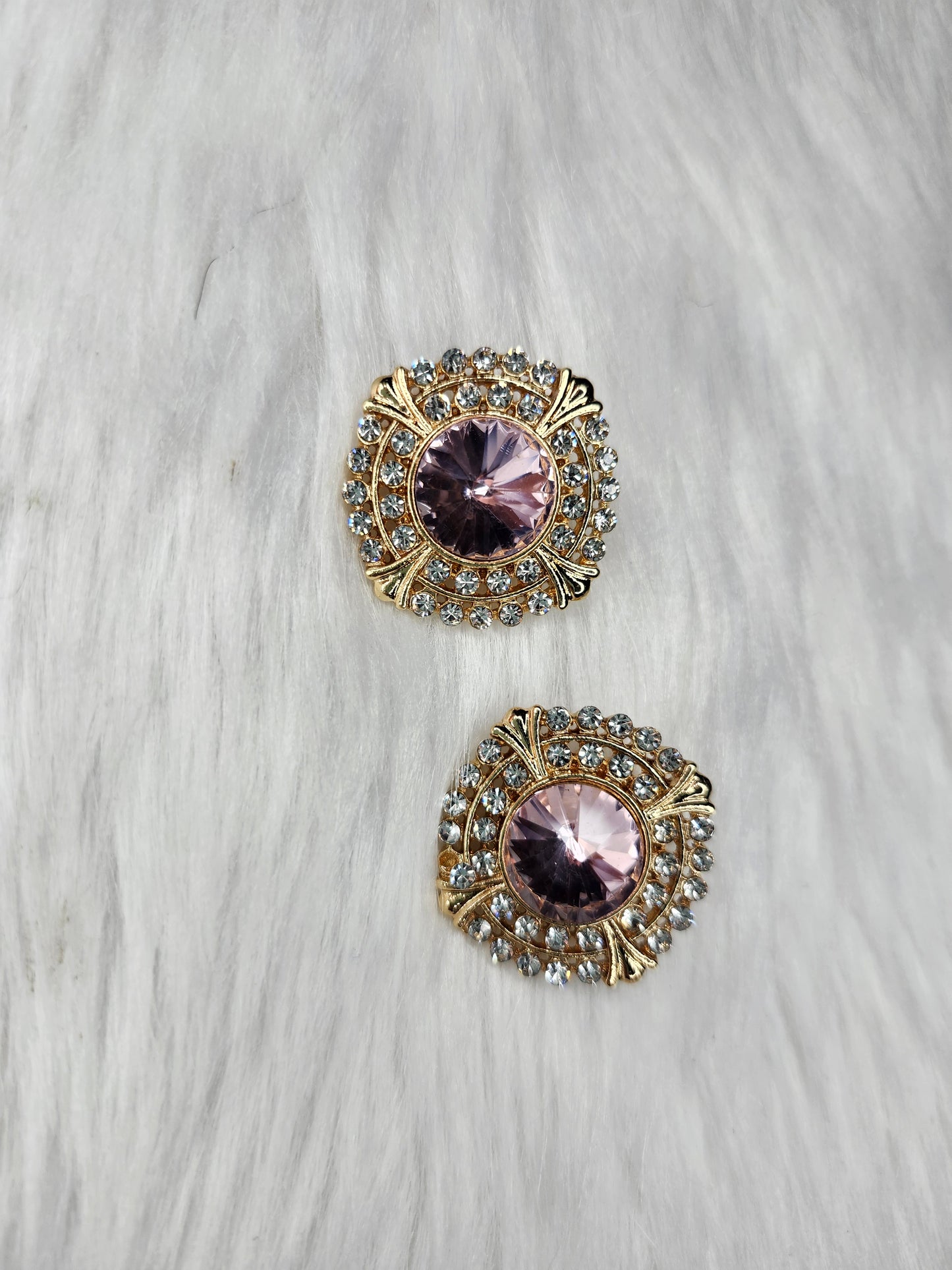 Light pink diamond earrings