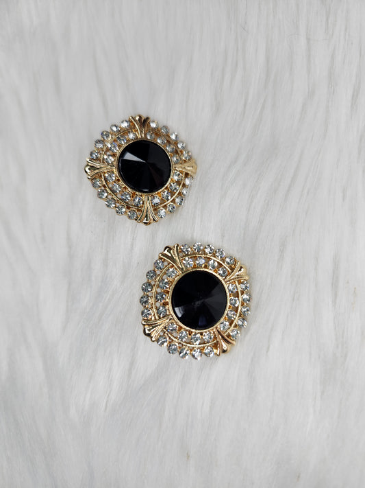 Black diamond earrings