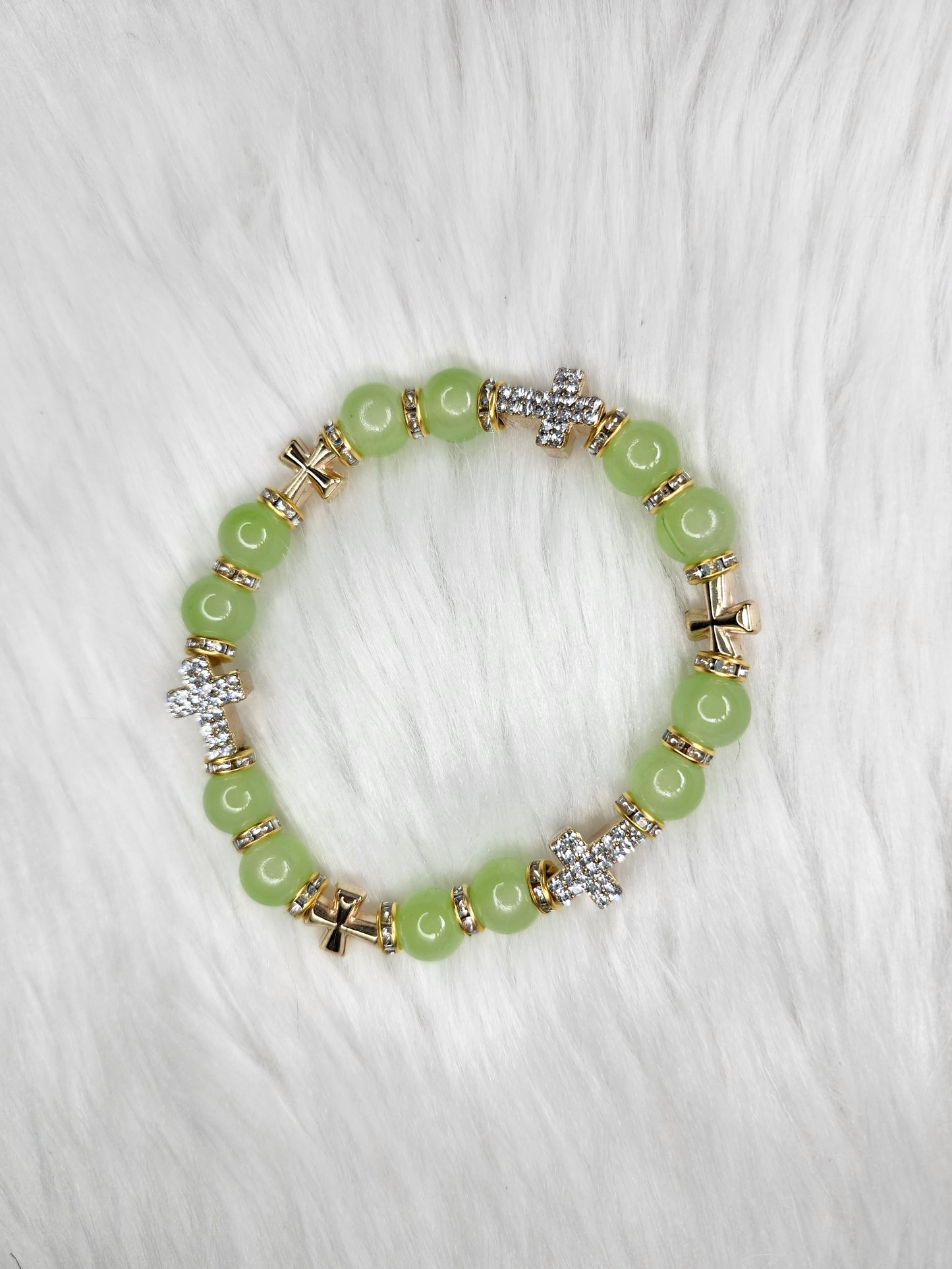 Green cross bracelet