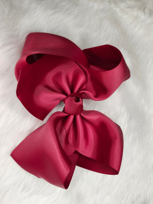 Dark red big bow