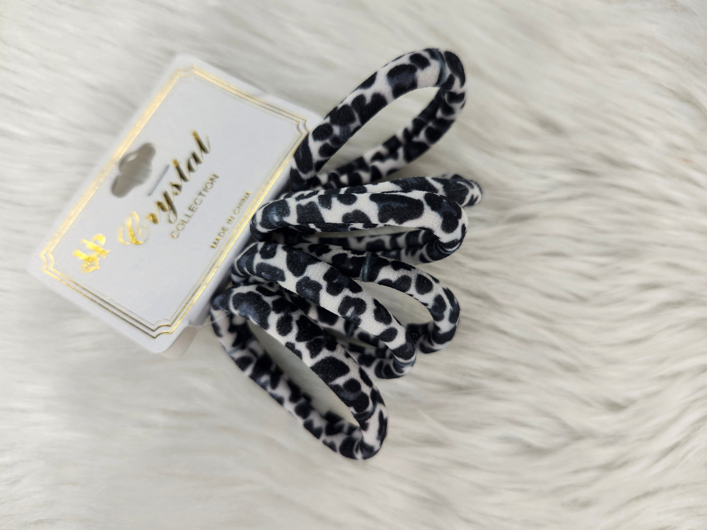 Snow cheetah hair ties