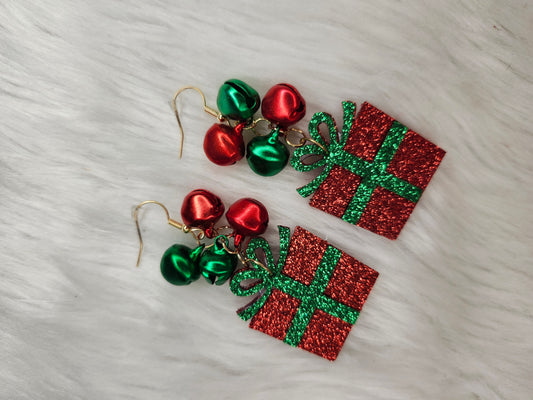 Christmas presents bells earrings