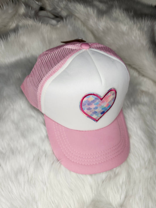 Light pink heart hat