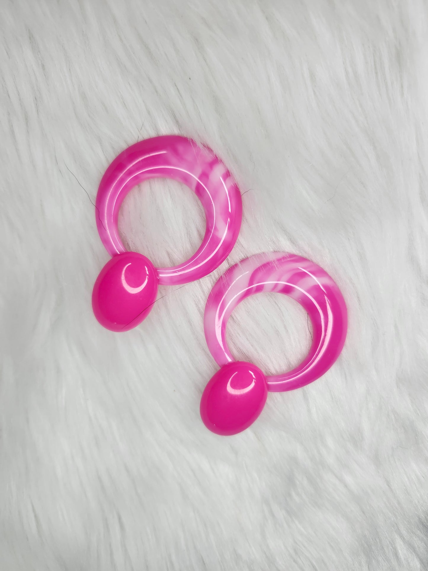 Hot pink earrings