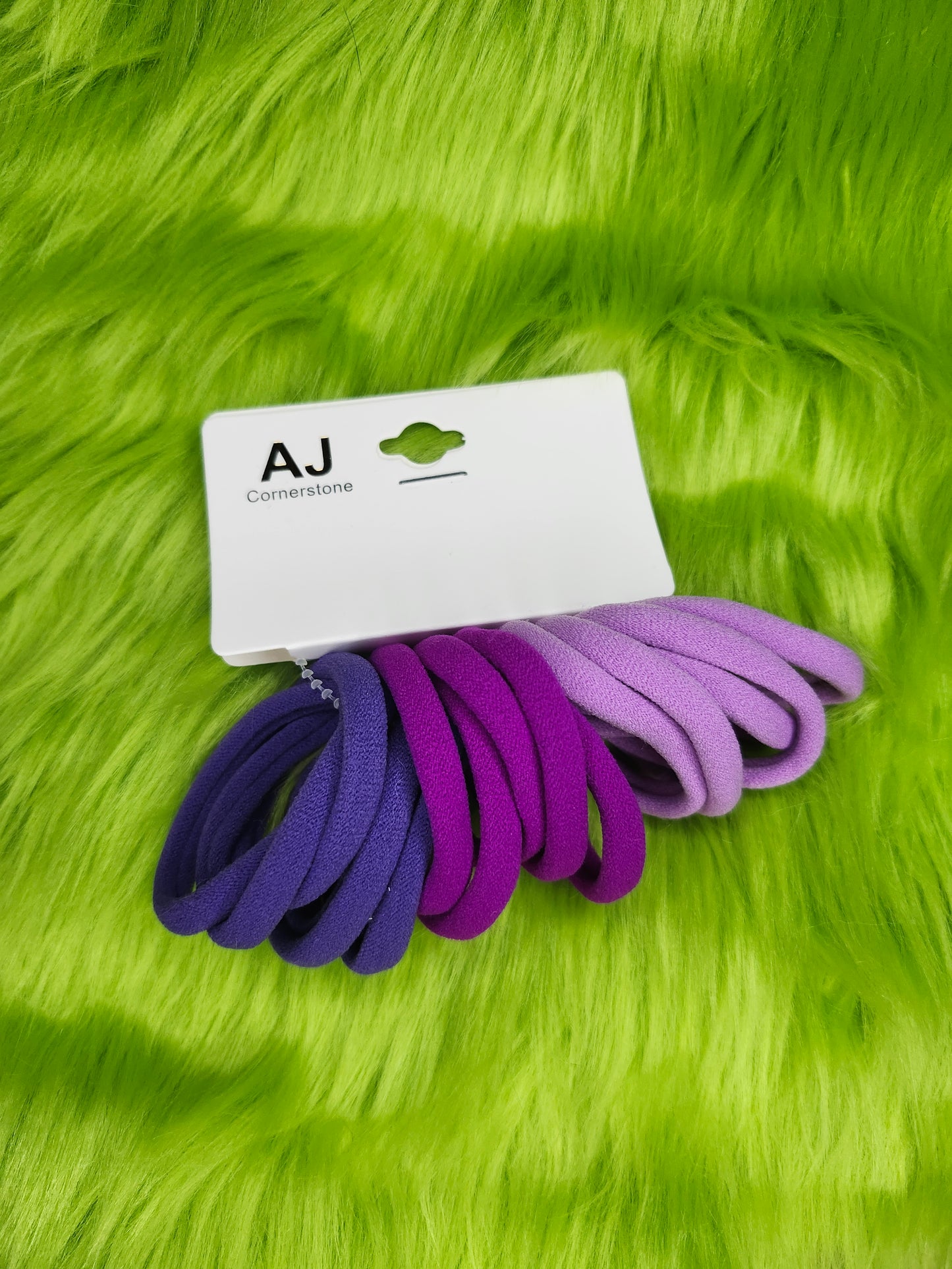 Purple hair ties 16 per card