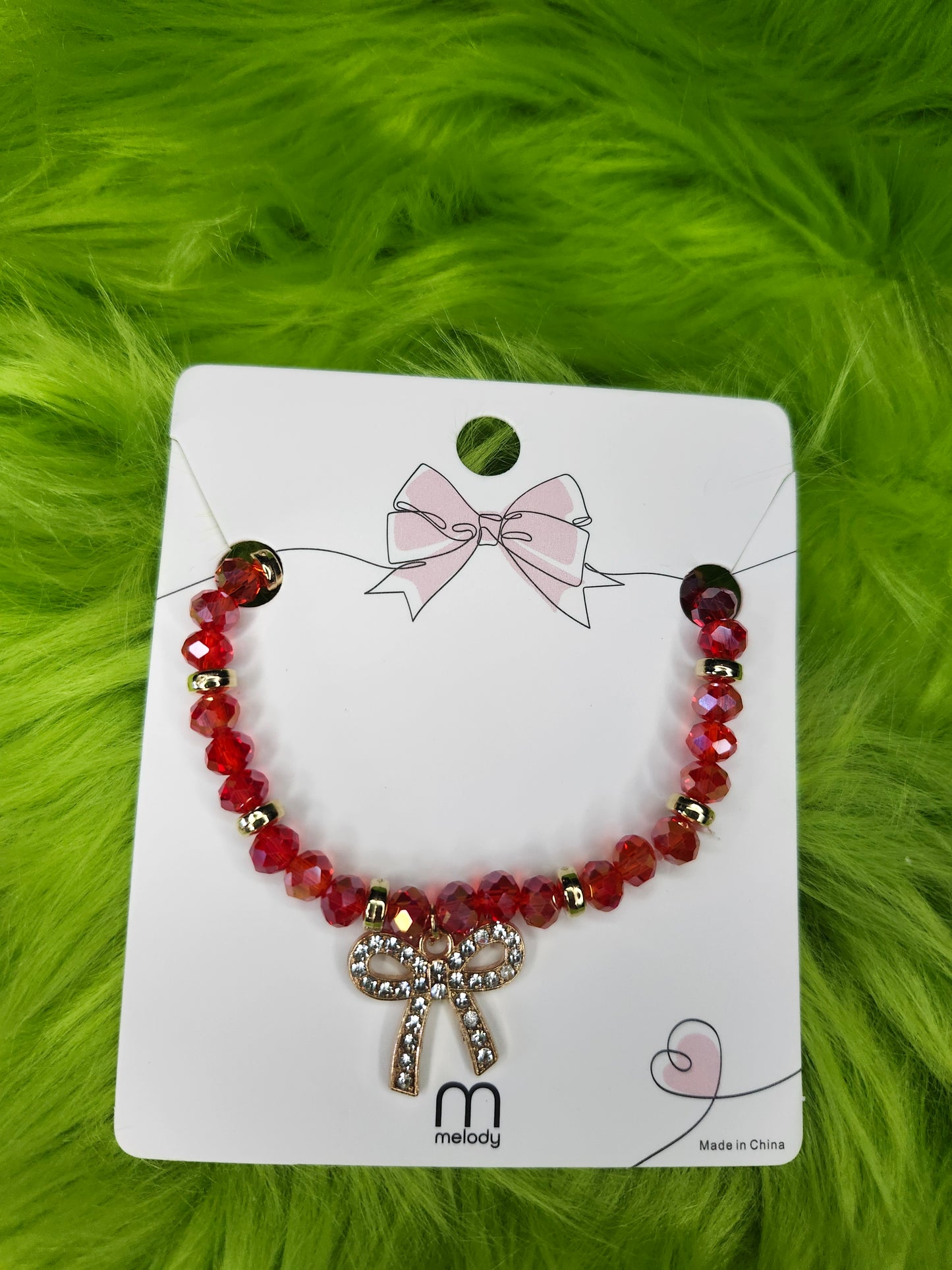 Red bow bracelet