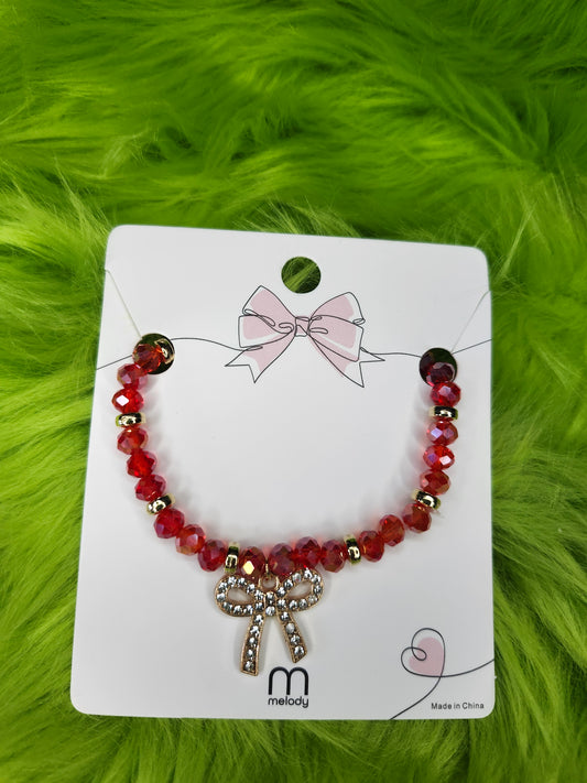 Red bow bracelet