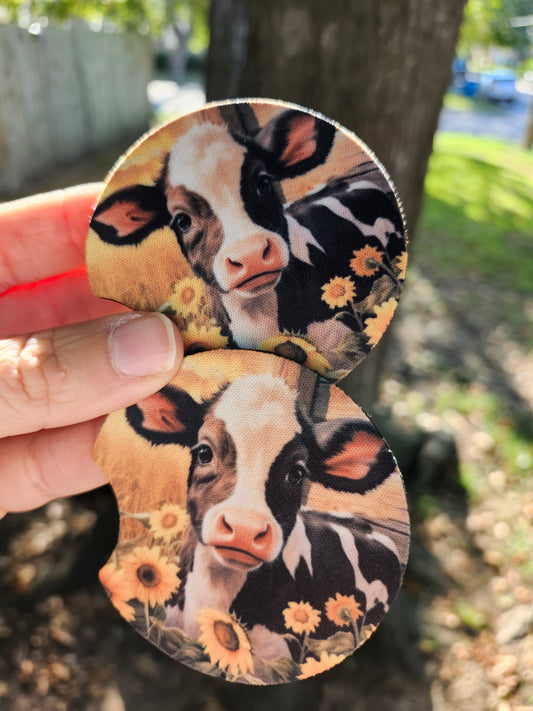 Dairy cow car coaster