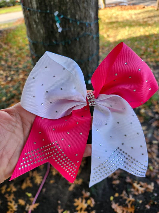 Pink cheer bow