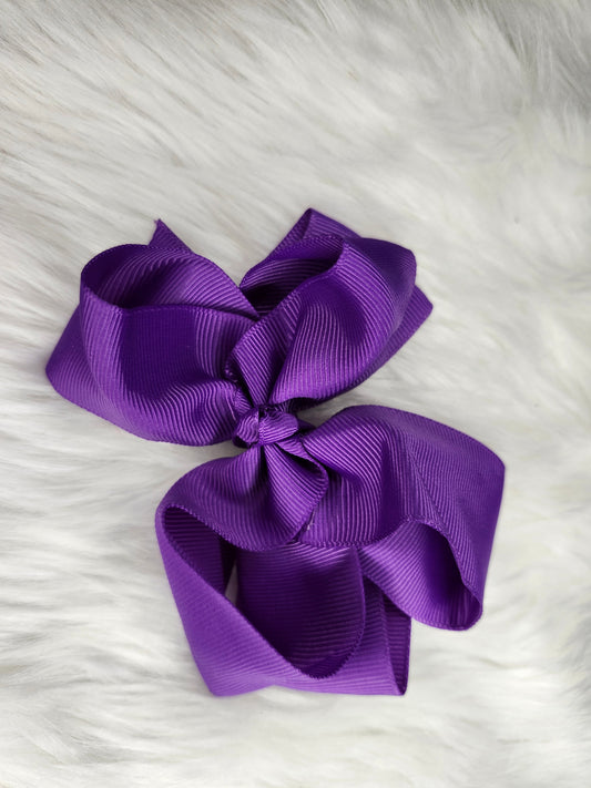 Double layer piggy bow purple