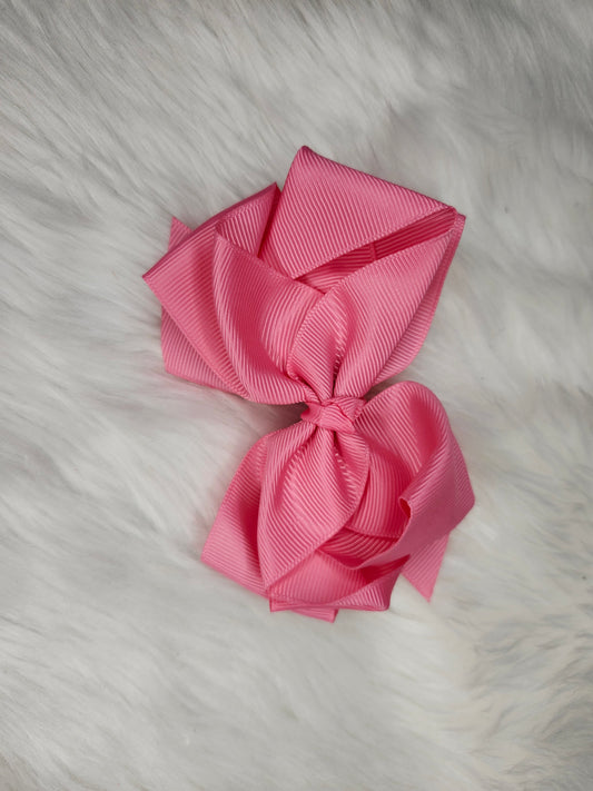 Double layer piggy bow pink
