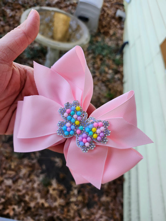 Light pink butterfly bow