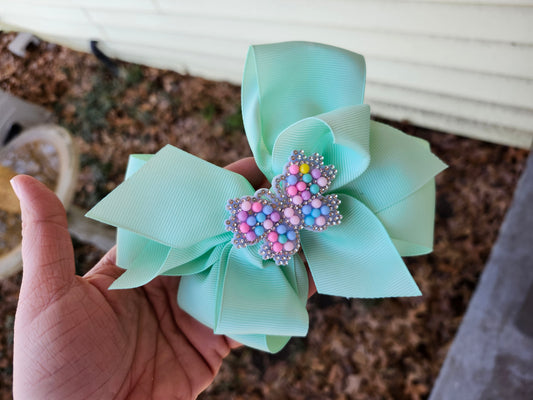 Mint butterfly bow