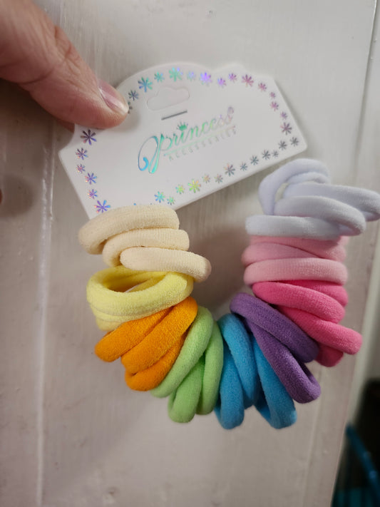 Colorful hair ties 30 per card