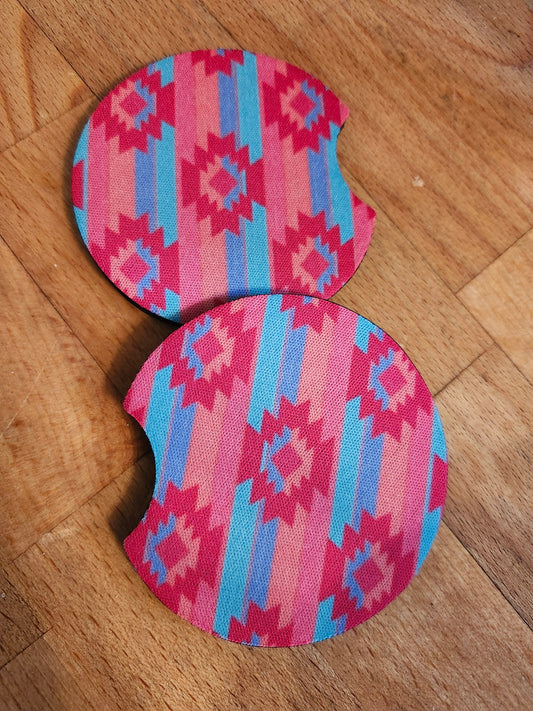 Pink western car coaster