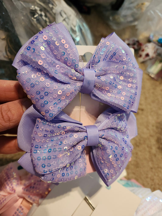 Purple bow set