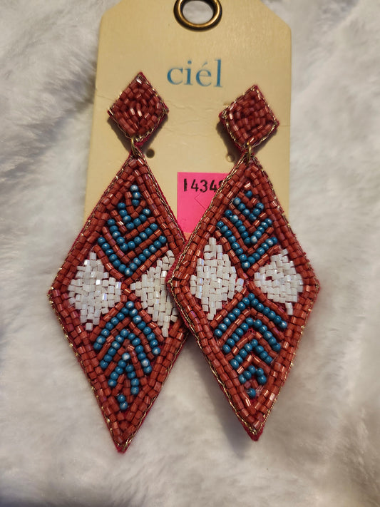 Pink diamond earrings
