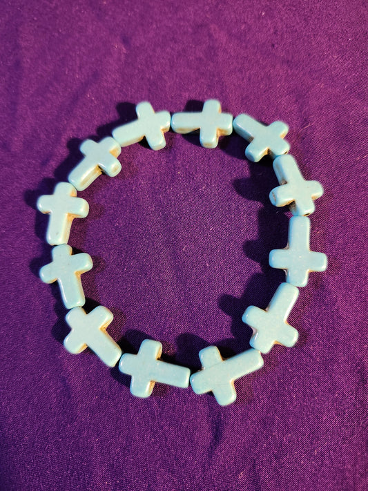 Turquoise cross bracelet