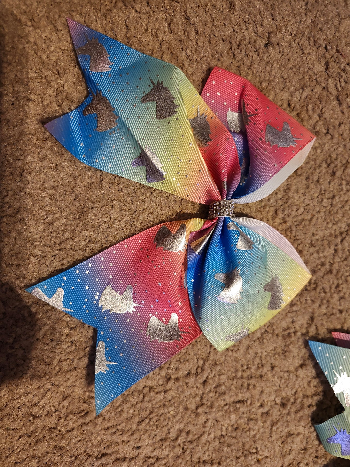 Colorful unicorn bow