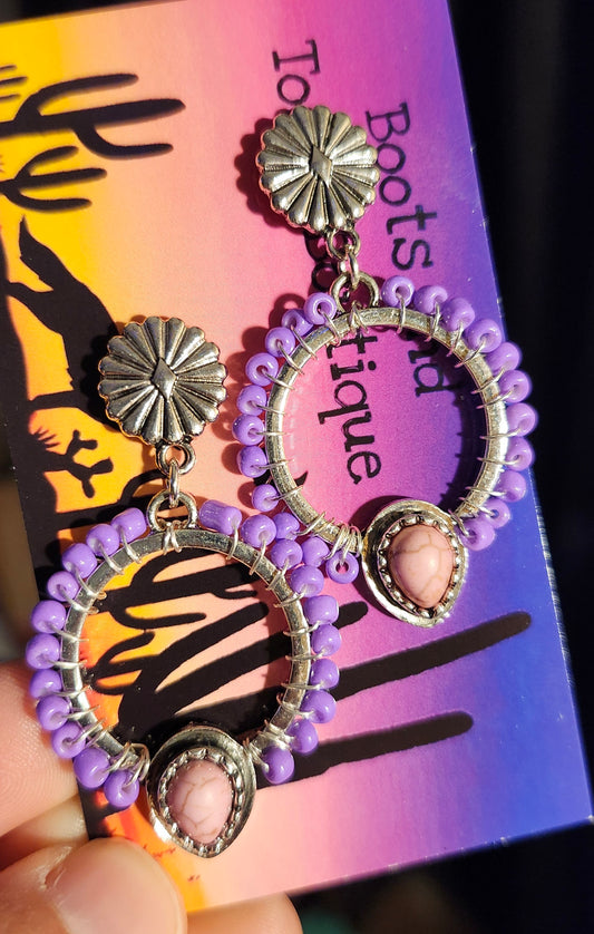 Purple earrings