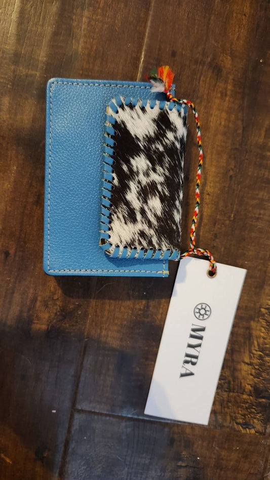 Blue cowhide myra wallet