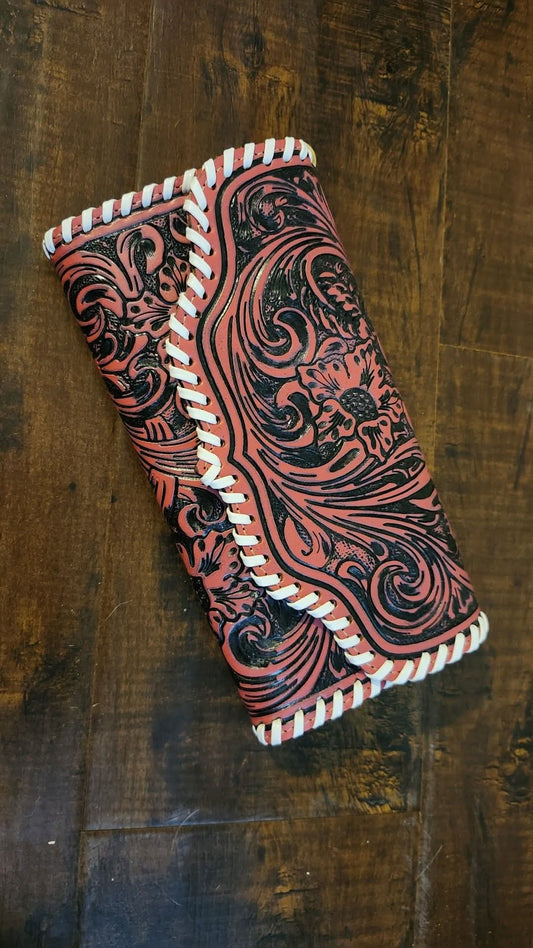 Pink leather myra wallet