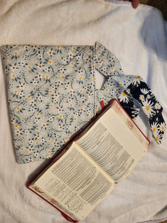 Blue flower bible bag
