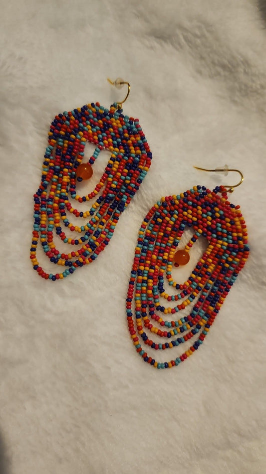Colorful beads earrings
