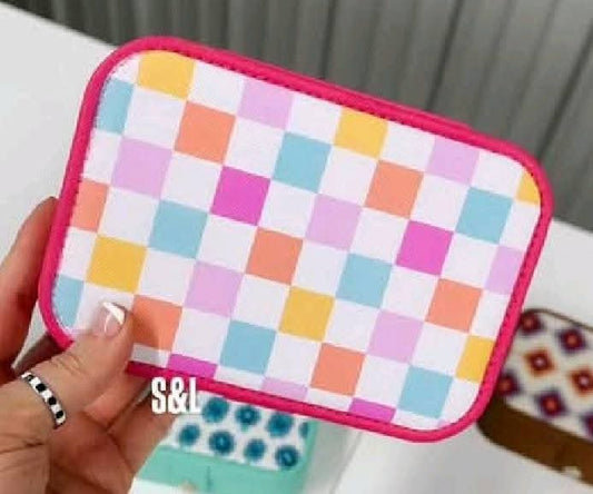 Colorful squares jewelry box