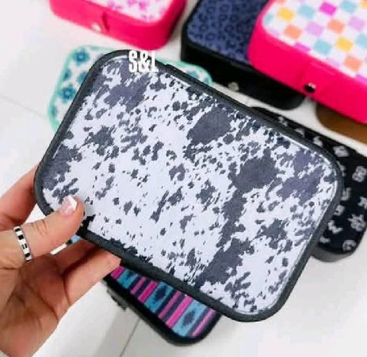 Cow print jewelry box