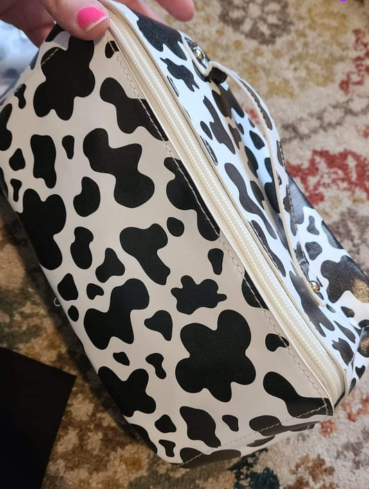 Cow cosmetic makeup bag