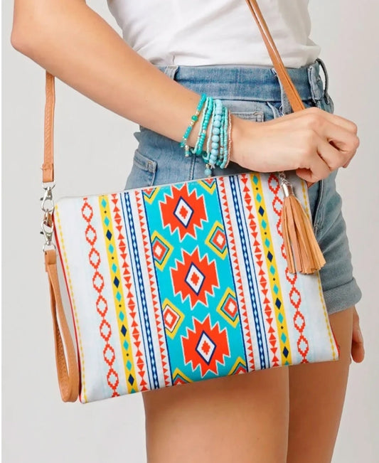 Orange diamond crossbody bag