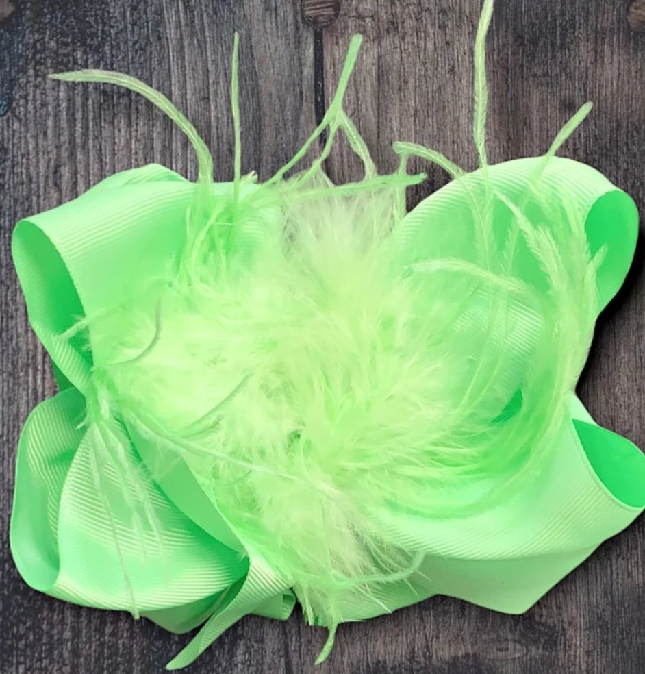 Mint feather bow