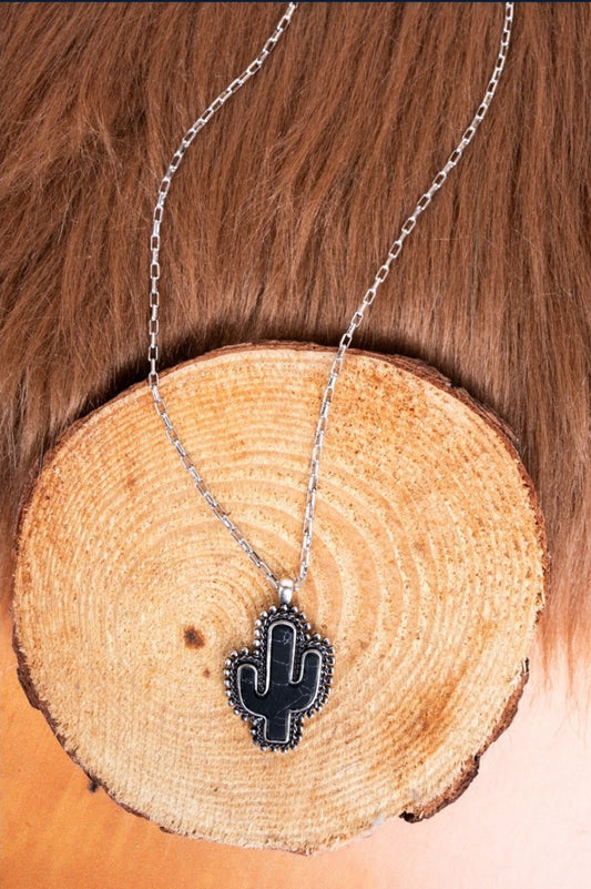 Black Cactus necklace