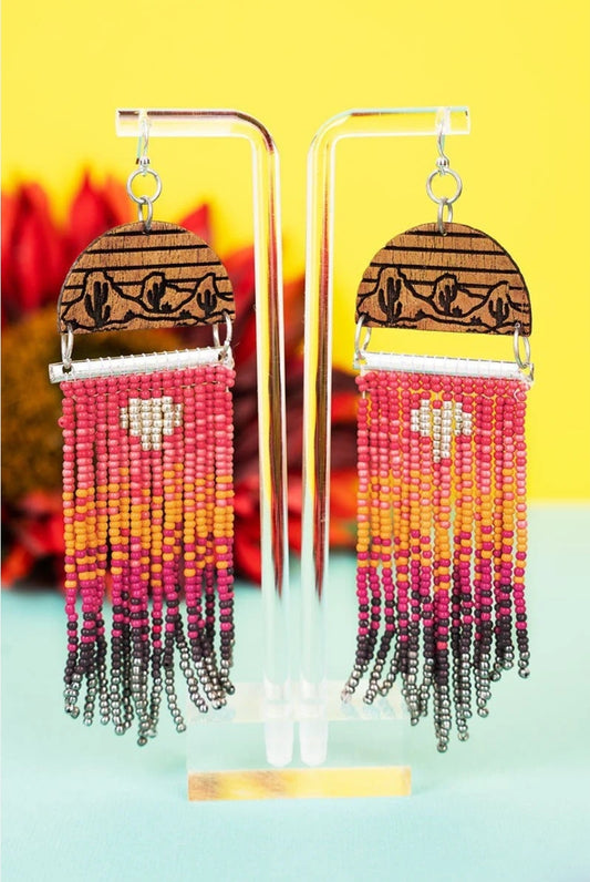 Orange dessert earrings