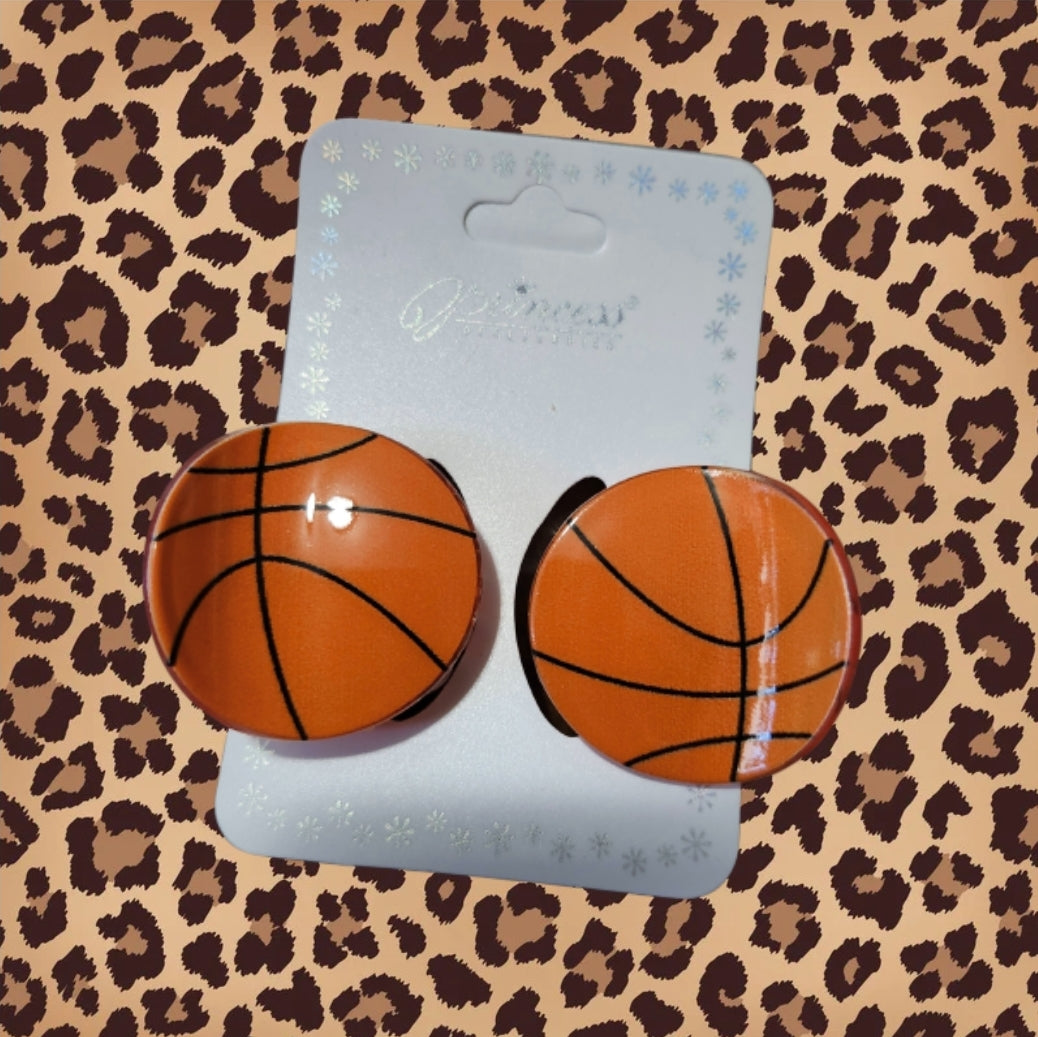 Basketball ball hair clips