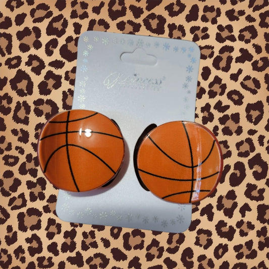 Basketball ball hair clips