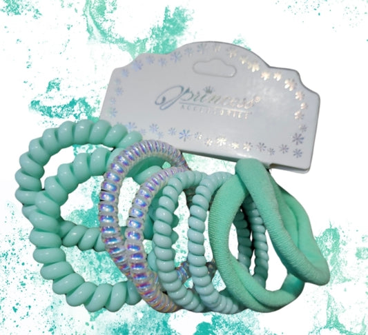 Teal hair ties