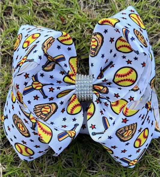 Softball glove bows