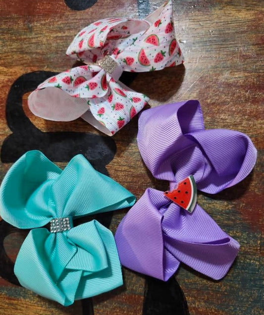 Watermelon piggy bows